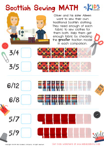 Scottish Sewing Math Worksheet